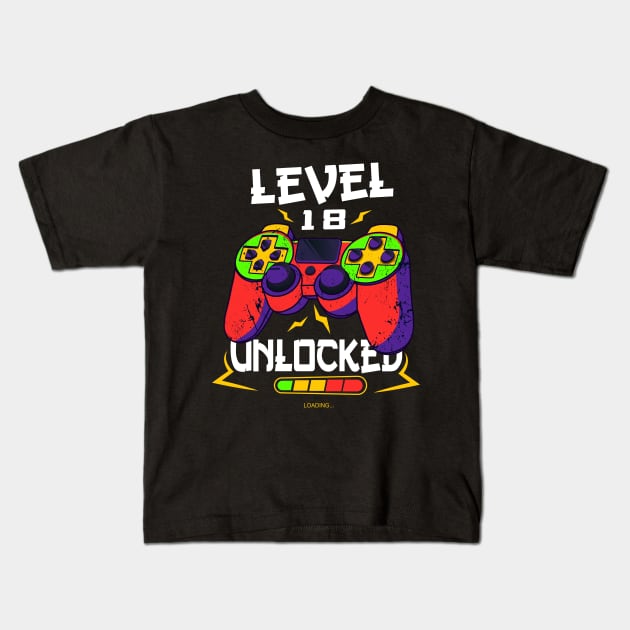 level 18 unlocked Kids T-Shirt by hadlamcom